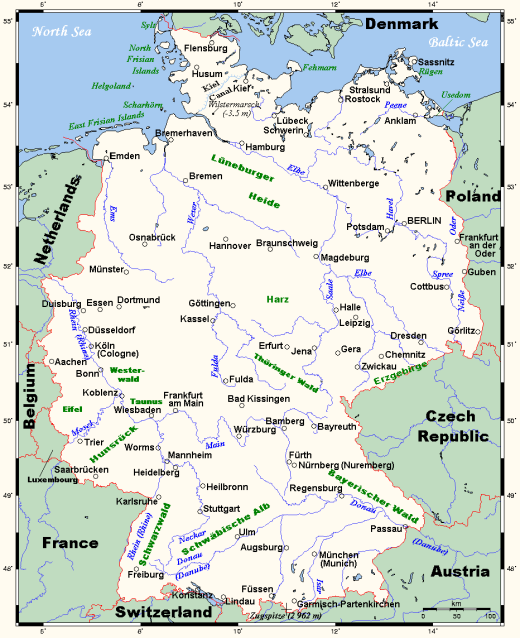 Los principales lagos de Alemania son: el Constanza, que hace frontera con 