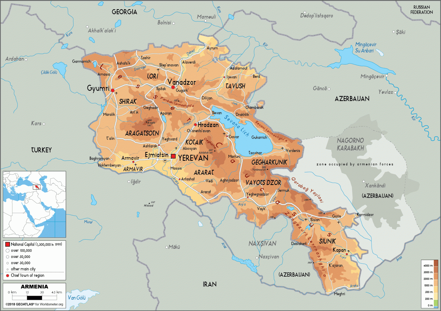 Armenia relieve e hidrografía La guía de Geografía