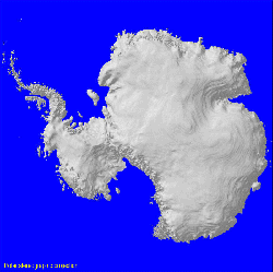 Mapa de la Antártida.
