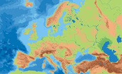 Mapa de Europa: Física