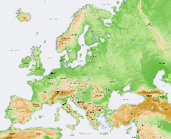 Mapa de Europa: Topografía