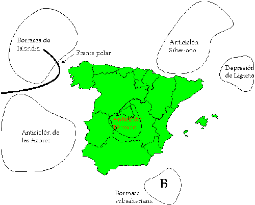 Centros de Acción sobre España