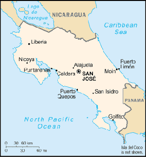 Mapa de Costra Rica