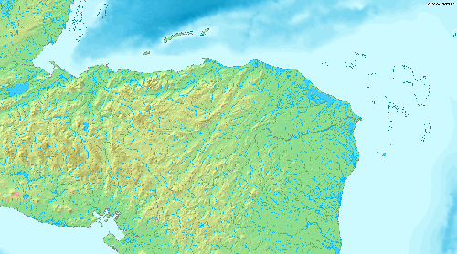 Relieve y ríos de Honduras