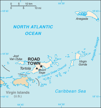 Commons Wikimedia: Mapa de las Islas Vírgenes Británicas