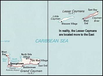 Commons Wikimedia: Mapa de Islas Caimán