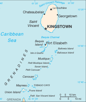 Commons Wikimedia: Mapa de San Vicente y las Granadinas