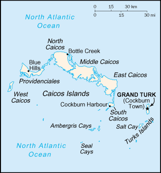 Commons Wikimedia: Mapa de Islas Turcas y Caicos