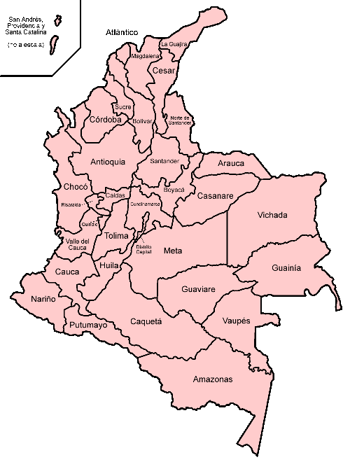 Commons Wikimedia: Departamentos de Colombia