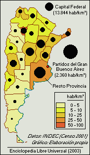 Commons Wikimedia: Mapa de densidad de poblacion (Argentina)