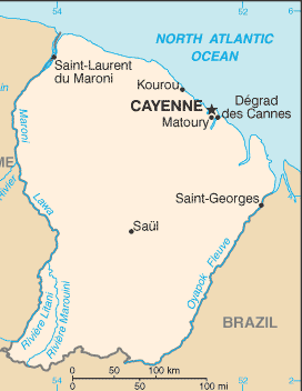 Commons Wikimedia: Mapa de Guayana Francesa