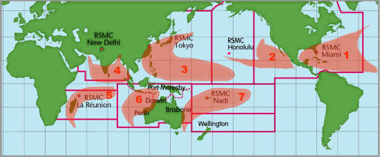 Commons Wikimedia: Zonas en las que se producen huracanes