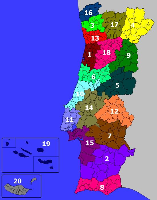 Commons Wikimedia: Distritos de Portugal