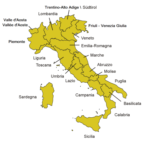 Commons Wikimedia: Regiones de Italia