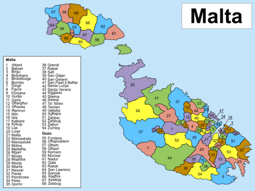 Commons Wikimedia: División administrativa de Malta.