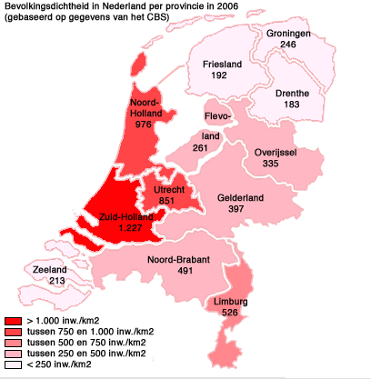 Commons Wikimedia: Densidad demográfica en los Países Bajos