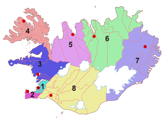 Commons Wikimedia: Regiones de Islandia