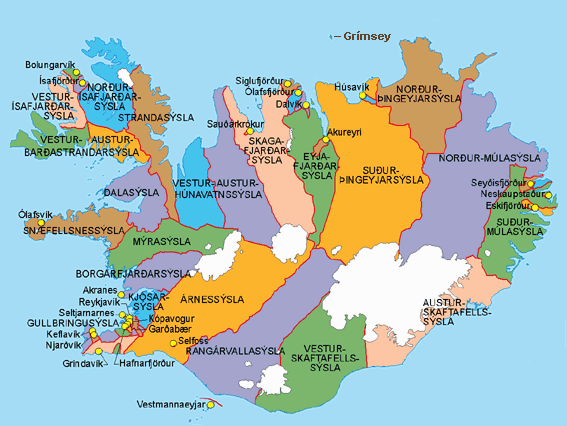 Commons Wikimedia: Condados y ciudades independientes de Islandia