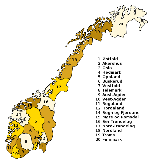 Commons Wikimedia: Condados de Noruega