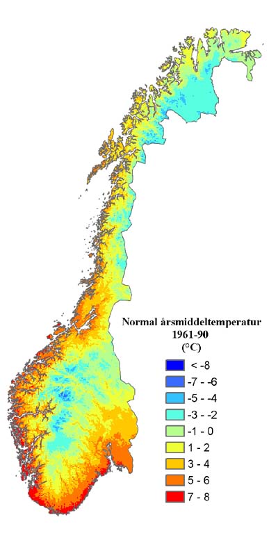 Commons Wikimedia: Temperaturas medias en Noruega