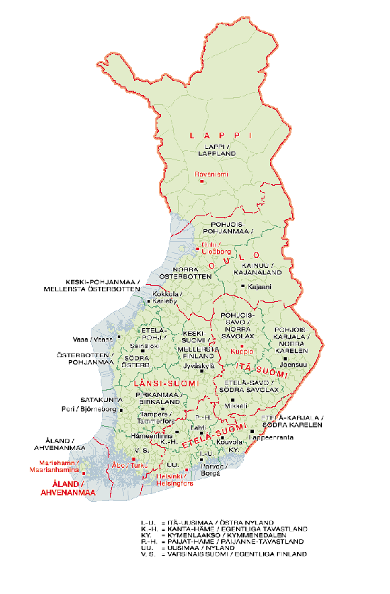 Commons Wikimedia: Regiones de Finlandia