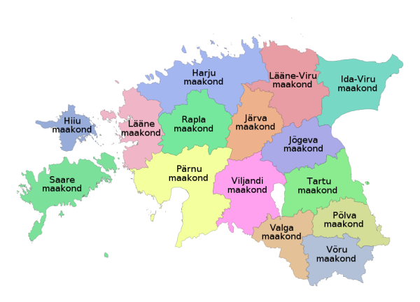 Commons Wikimedia: Condados de Estonia
