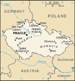Commons Wikimedia: Mapa de la República Checa
