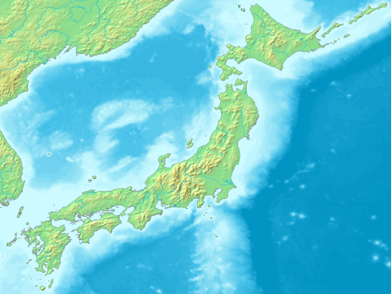 Commons Wikimedia: Relieve e hidrografía de Japón