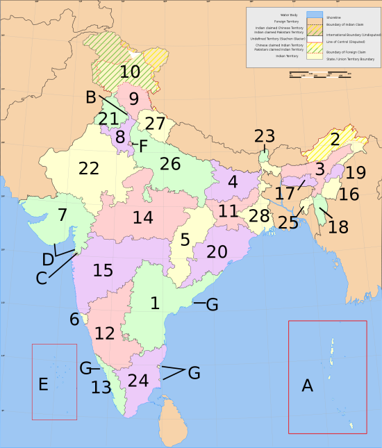 Commons Wikimedia: Estados de La India