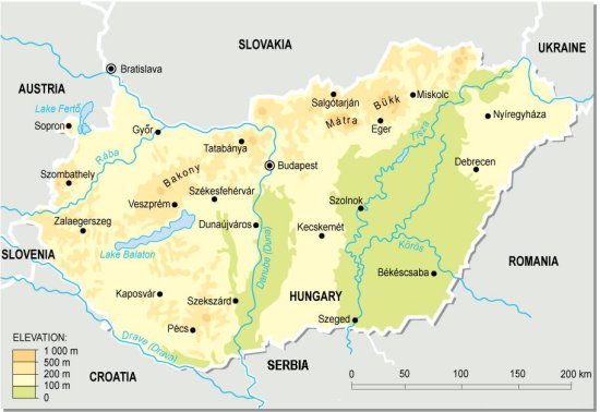 Commons Wikimedia: Relieve e hidrografía de Hungría