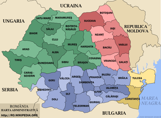 Commons Wikimedia: División administrativa de Rumanía