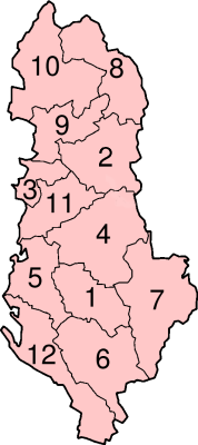 Commons Wikimedia: Condados de Albania