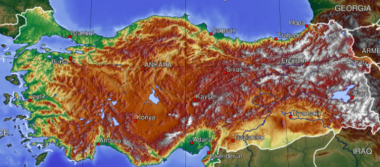 Commons Wikimedia: Mapa topográfico de Turquía