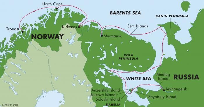 Color de malva Planificado Pequeño Mar Blanco | La guía de Geografía