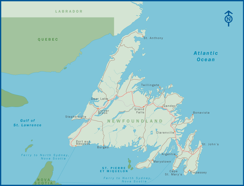 Где остров ньюфаундленд. Остров ньюфаундленд на карте Северной Америки. Координаты острова ньюфаундленд.