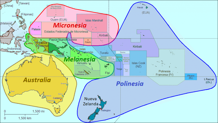 Grandes Regiones De Oceanía La Guía De Geografía 7122