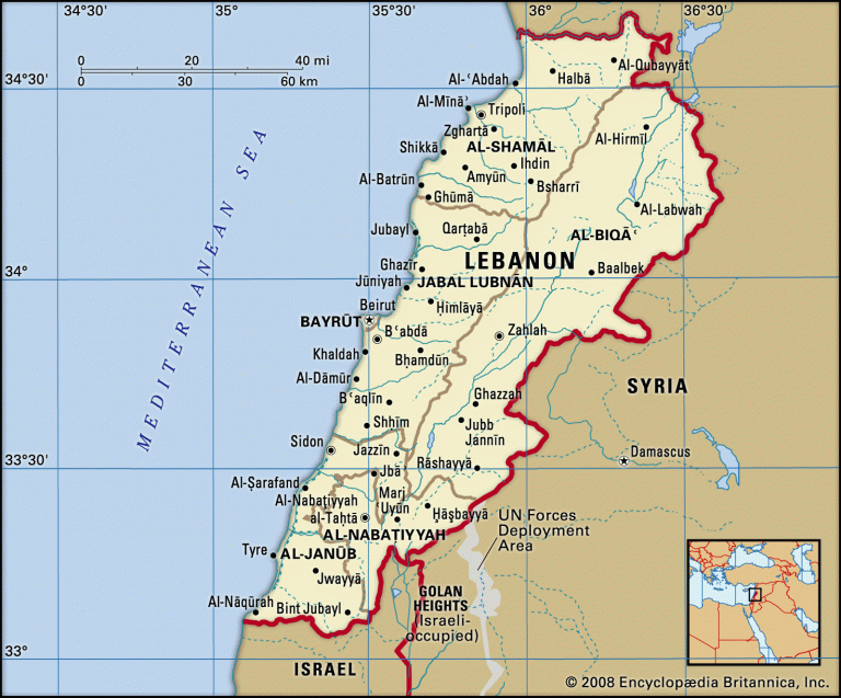 Geograf A De L Bano Generalidades La Gu A De Geograf A   Lebanon 768x637 