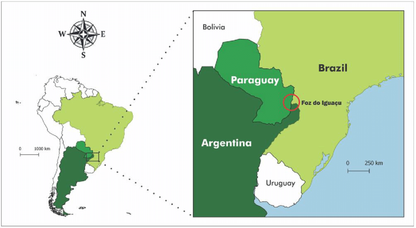 Mapa Tr plice Fronteira Tr plice Fronteira Tudo Sobre Brasil 