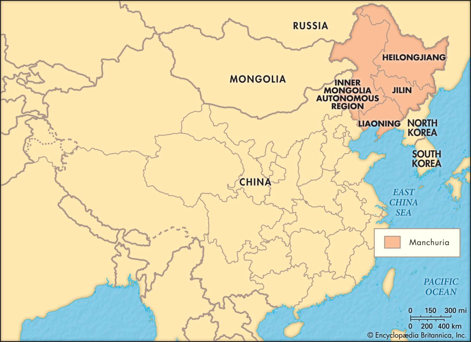 Manchuria La Gu A De Geograf A   Region Portion Manchuria Boundaries Provinces Place Chinese 1536x1114 