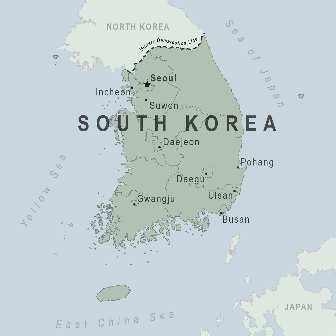 Arriba 93+ Foto Mapa De Corea Del Sur Con Nombres Mirada Tensa