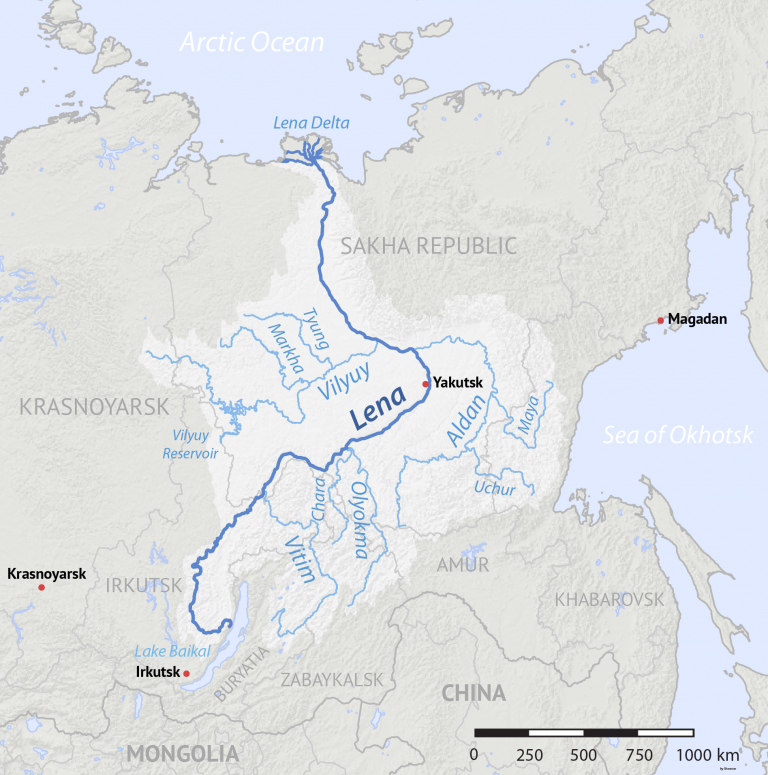 R O Lena La Gu A De Geograf A   Lena River Basin 768x775 