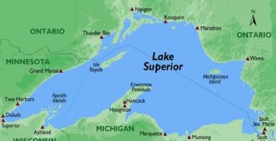 Lago Superior La Gu A De Geograf A   Lake Superior Map 400x205 