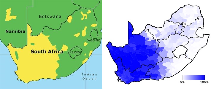 idioma afrikaans mapa