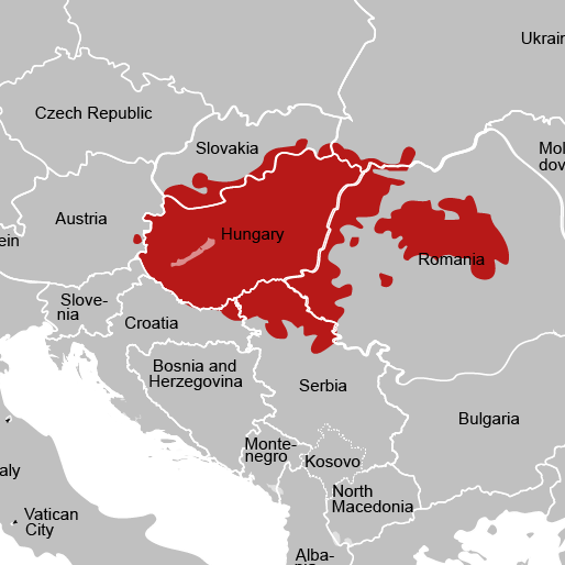 mapa idioma húngaro
