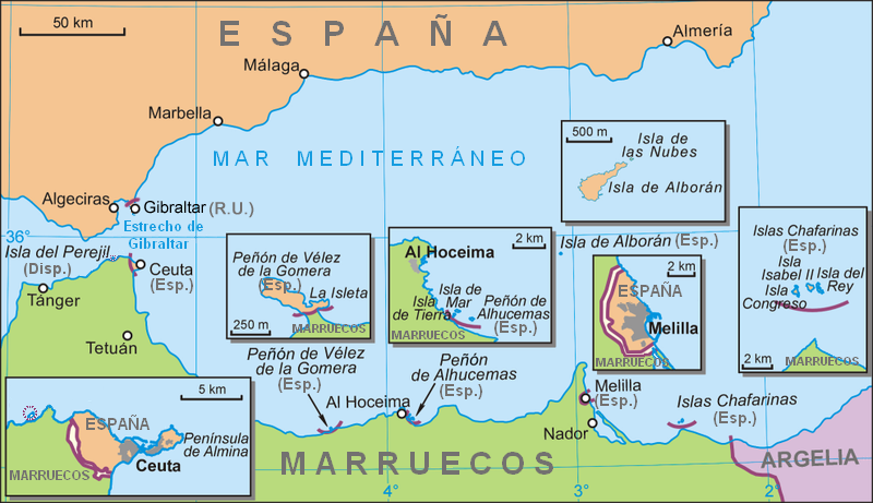 plazas de soberanía España en África